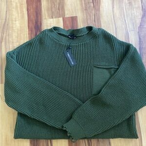 Green Knit Sweater Dress